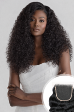 Closure bouclée Cheveux cambodgiens Lotus Curly