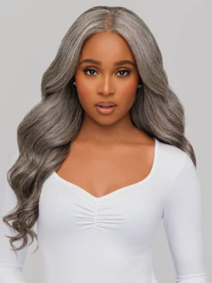 Tissage Pure Cheveux Argentés 100% Indian Raw Hair Wave Gray
