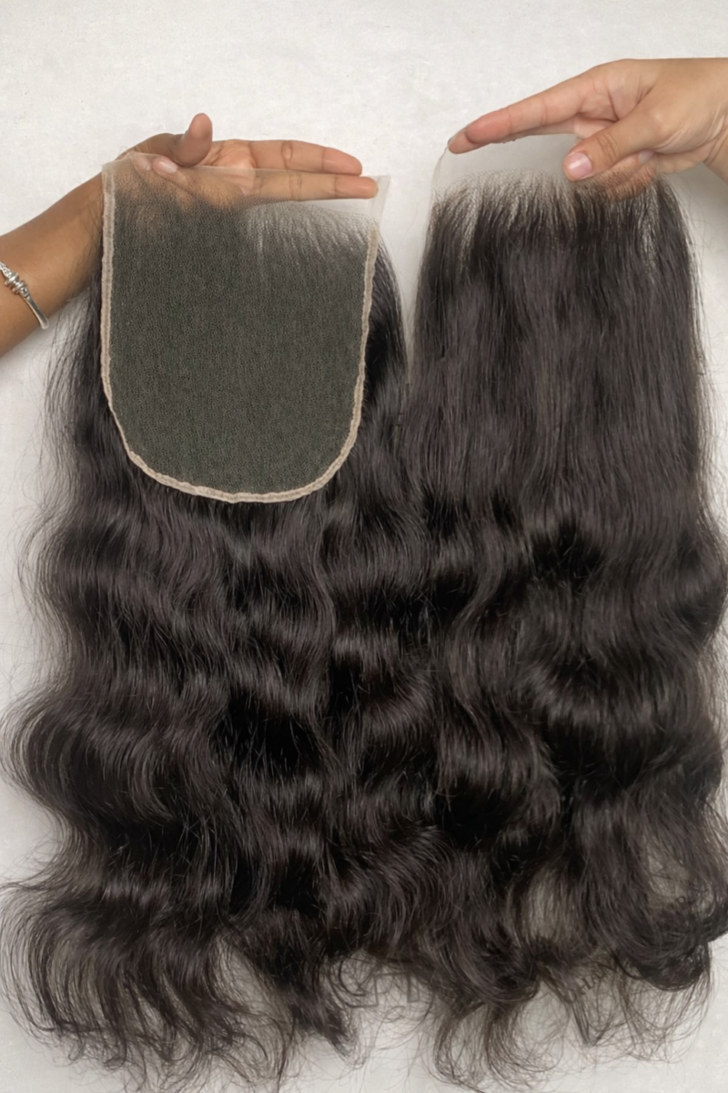 Closures en dentelle HD 5x7, Cheveux ondulées 100% Indian raw hair Closures en dentelle HD 5x7, Cheveux ondulées 100% Indian raw hair - 1024 pixels-1536 pixels