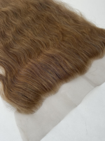 Frontale cheveux humains vierges Remy indiennes blond miel 13x6, densité 180%, sans colle, pré-épilées, nœuds blanchis