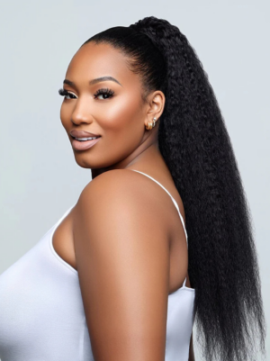 Queue de cheval Kinky Blow-Out, Cheveux vierges 100% Indian Remy Hair