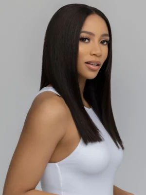 Tissage KinkyCurlyYaki 100% Indian Raw Hair, Racines Naturelles (Natural Roots), Brushing sur les longueurs