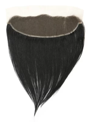 Frontale Pressed Straight, Dentelle suisse, Noeuds blanchis, 16" - 16 pouces (≈ 40 cm)