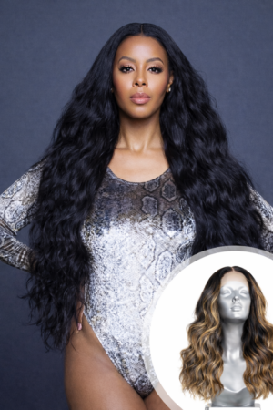 Perruque prête-à-porter Lotus Wave Brun Ombré Ginger – Luxe, durabilité et naturel absolu 100% Cambodian Silky Coarse Wavy