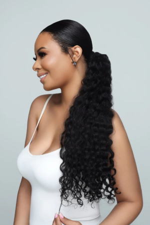 Queue de cheval Kinky Coils Curl, Cheveux vierges 100% Indian Remy Hair
