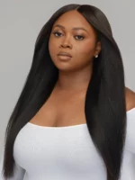 Perruque lisse à closure, 100% cheveux vierges indiens non traités, donneur jeune, Remy, brillance naturelle, sans nœuds, cuticule complète d'origine