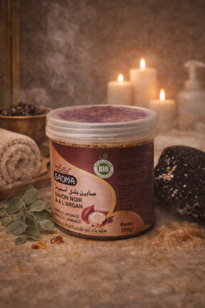 Savon noir exfoliant à l'huile d'argan - Routine orientale