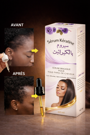 Sérum Kératine - Sérum magique pour tous types de cheveux - 60 Ml - Or du Maroc